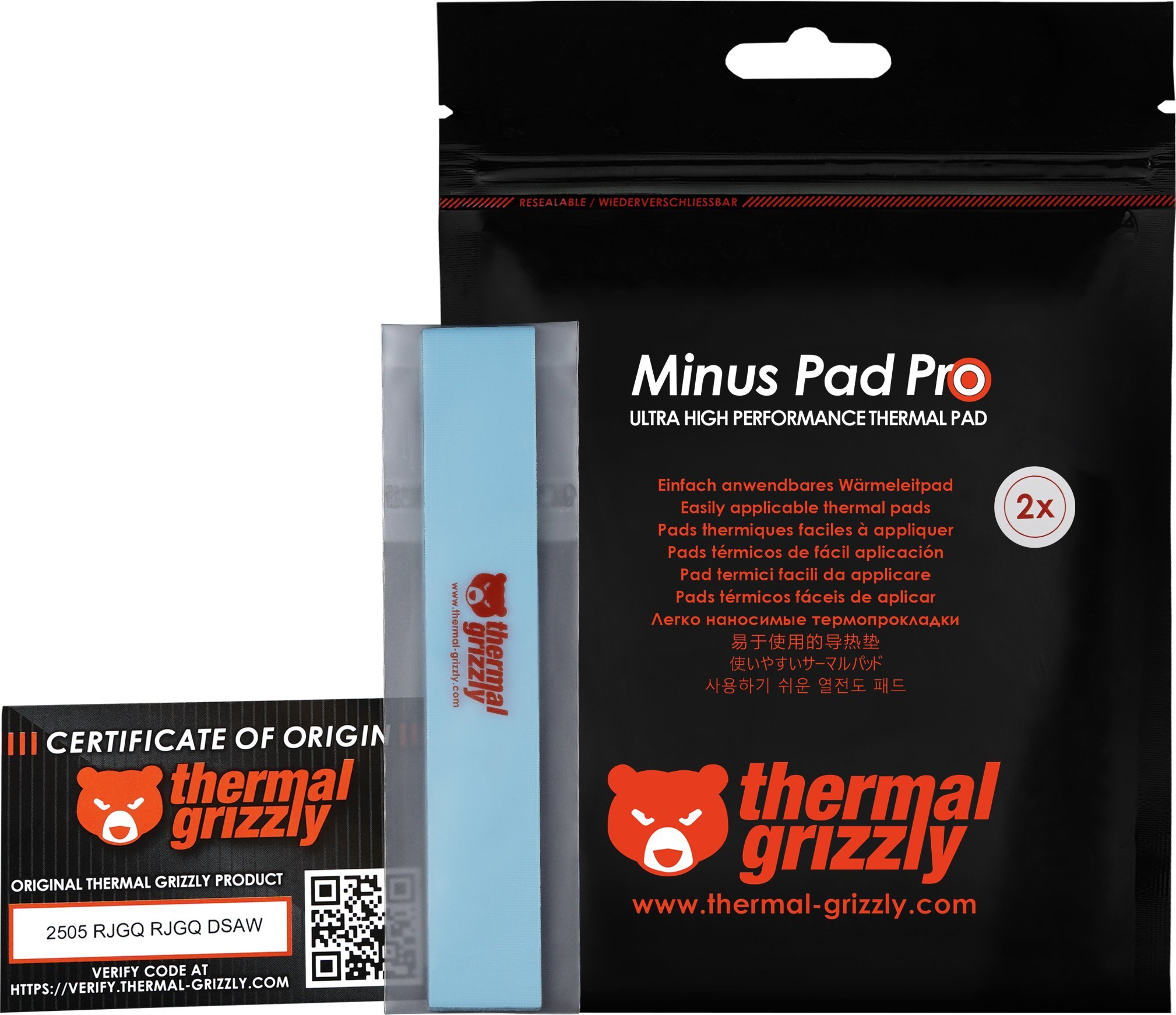 Thermal Grizzly Minus Pad Pro - 120x20x2,0 mm, termo podložky