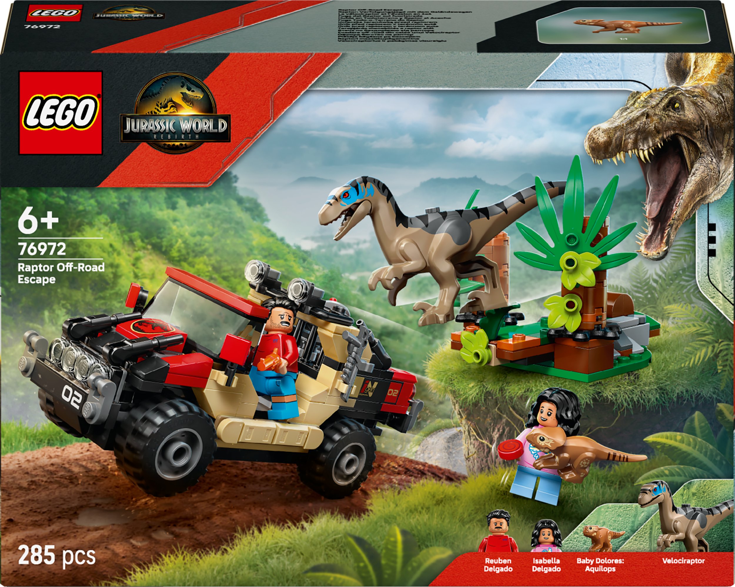 LEGO JURASSIC WORLD 76972 Útěk v terénním vozidle před dravcem