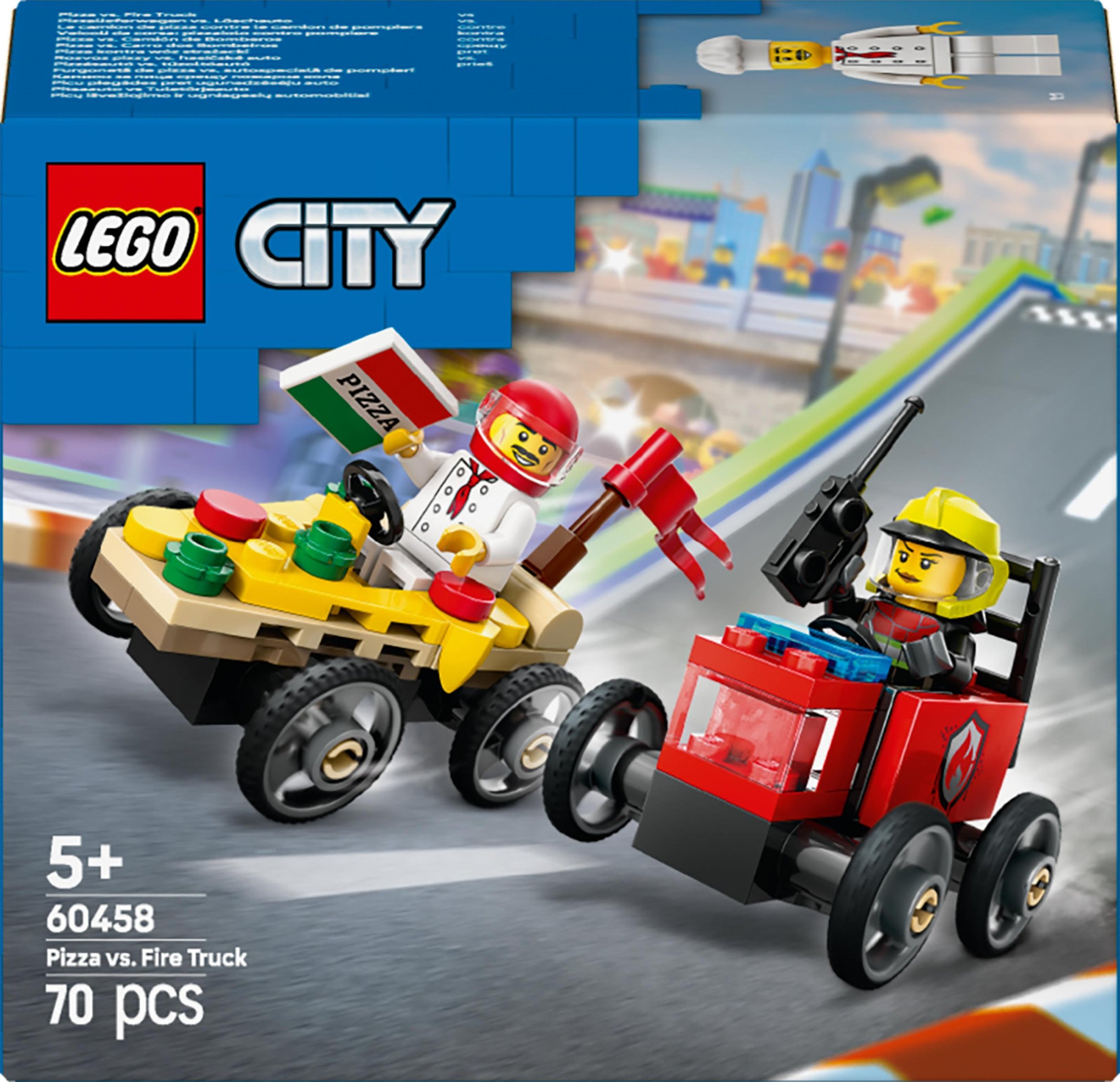 LEGO 60458 City Truck na rozvoz pizzy vs. Hasičský vůz, Stavebnice