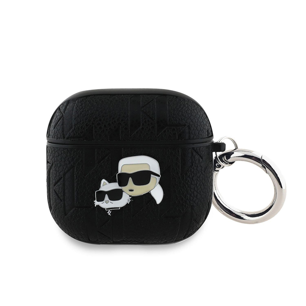 Karl Lagerfeld Pouzdro Monogram Karl & Choupette Head pro AirPods 4 černé