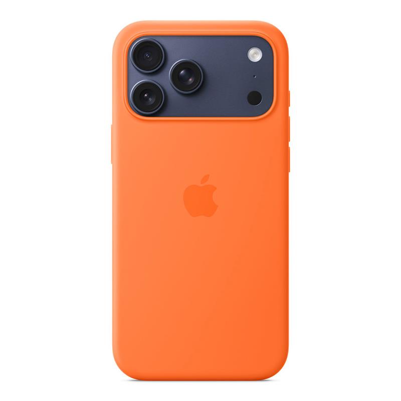 iPhone 17 Pro Max Silicone Case with MS – Orange