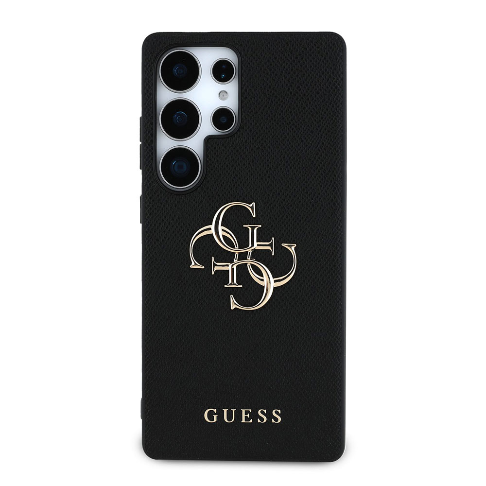 Guess Pouzdro Grained Big 4G Logo Small Classic Logo pro Samsung Galaxy S25 Ultra černé