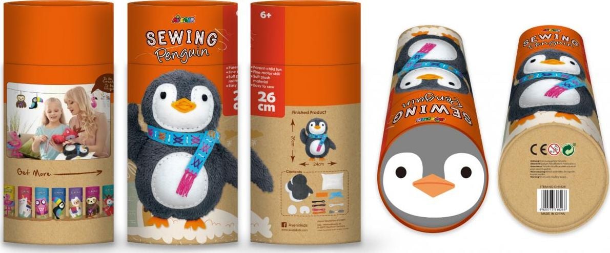 MG DYSTRYBUCJA Moje první kreativní sada na šití panenky - Tučňák