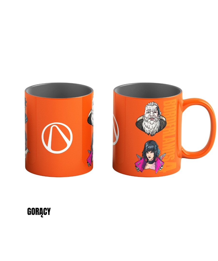 Hrnek pro odhalení tepla Good Loot Borderlands 4 - Hunters Icon 450 ml Oranžová, Šedá