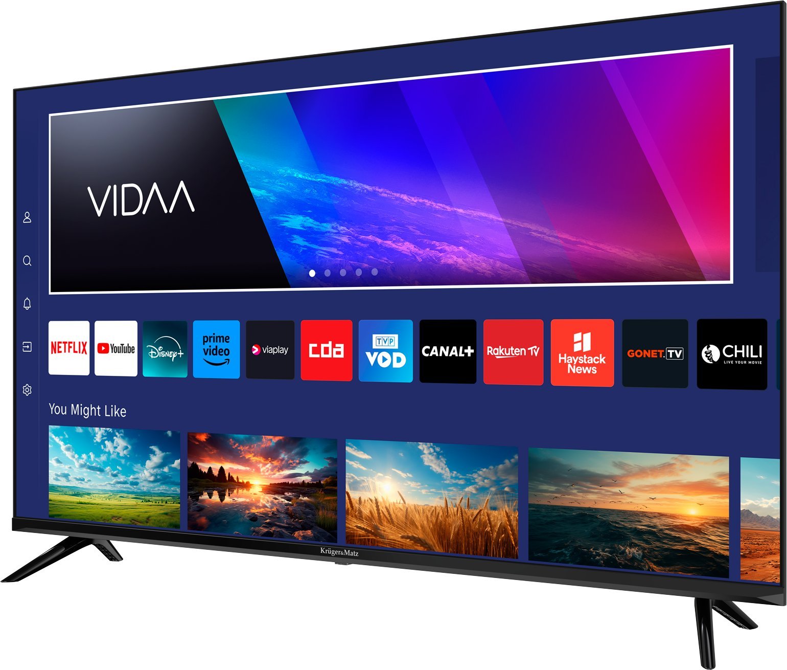 Kruger&Matz 40 FHD chytrý televizor DVB-T2/S2 H.265 Hevc