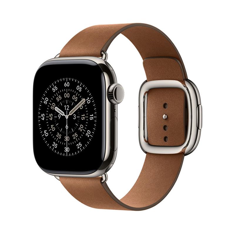 Apple Karamelový řemínek s moderní sponou pro pouzdro o průměru 42 mm – velikost M