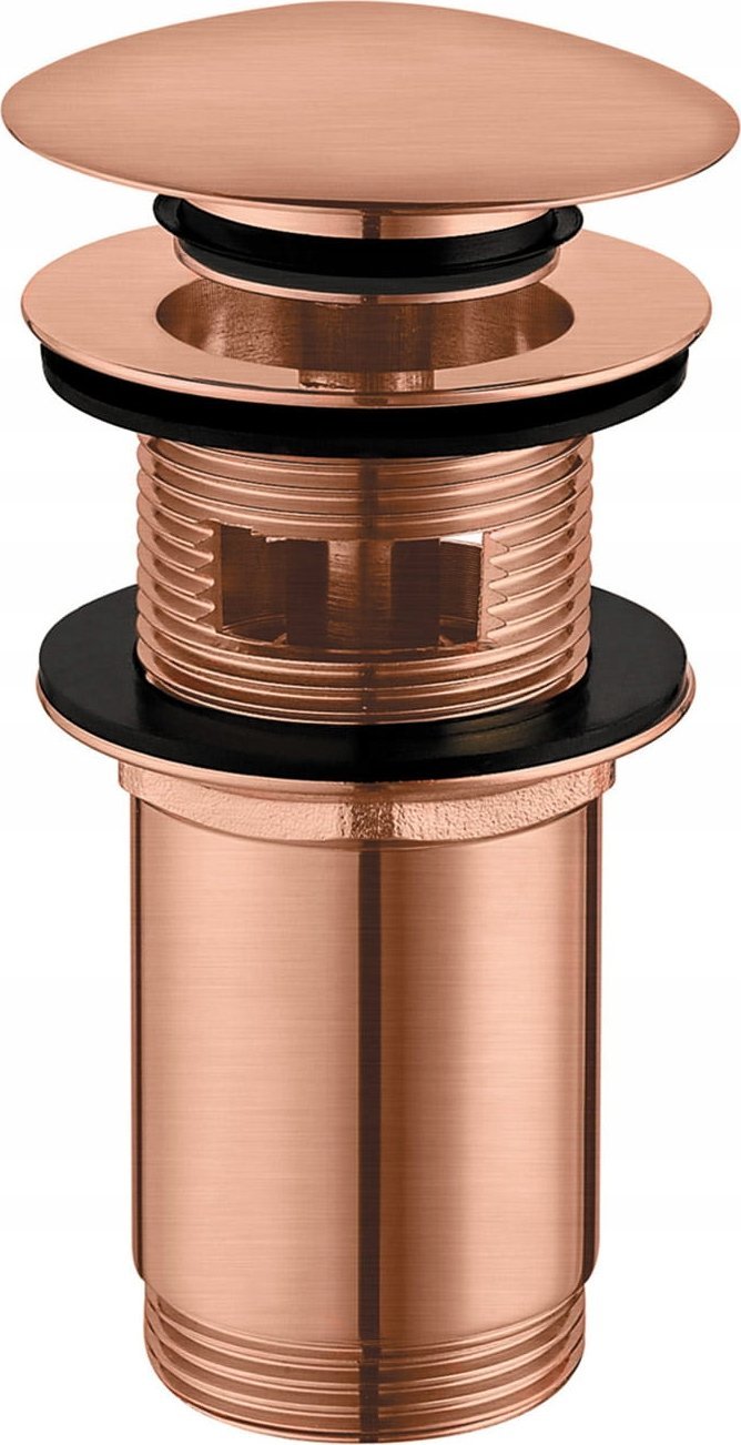 Omnires Click-clack sifon pro umyvadlový sifon, kartáčovaná měď