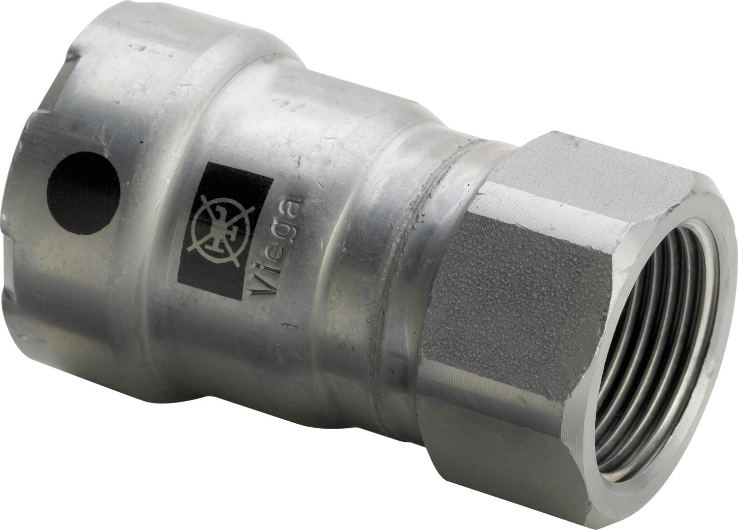 Viega Megapress overgang 3/4x3/4 objímka/objímka, ocel z nerezové oceli se zinkem/niklem a SC-Contur