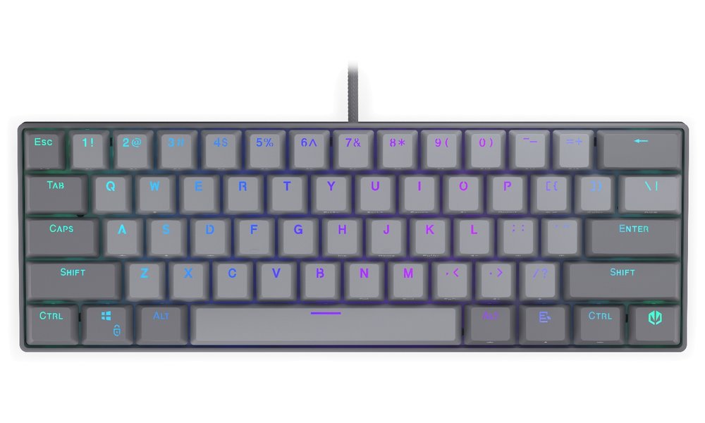 Endorfy mechanická klávesnice Thock V2 Compact / drátová / ARGB /  red sw. / USB / kompaktní / US layout