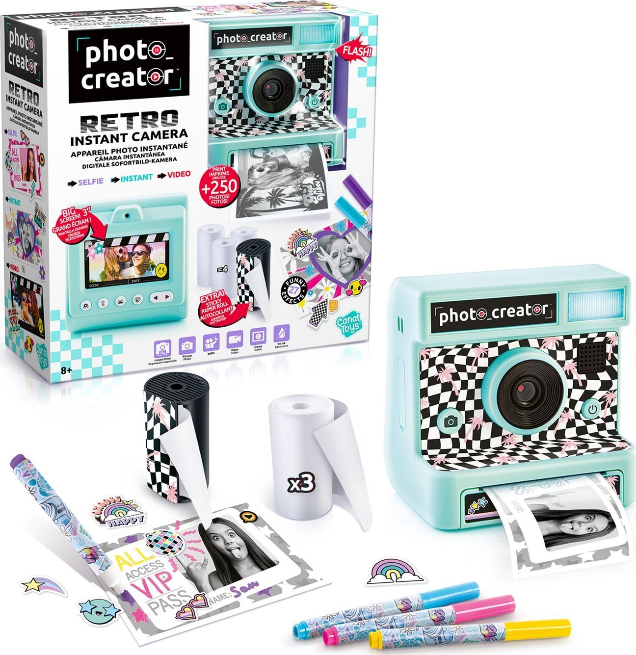 Canal Toys Photo Creator Retro instantní fotoaparát - retro instantní fotoaparát