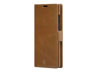 dbramante1928 Lynge - Pouzdro s klopou pro mobilní telefon - kuže full-grain - bronz - pro Samsung Galaxy S22 Ultra