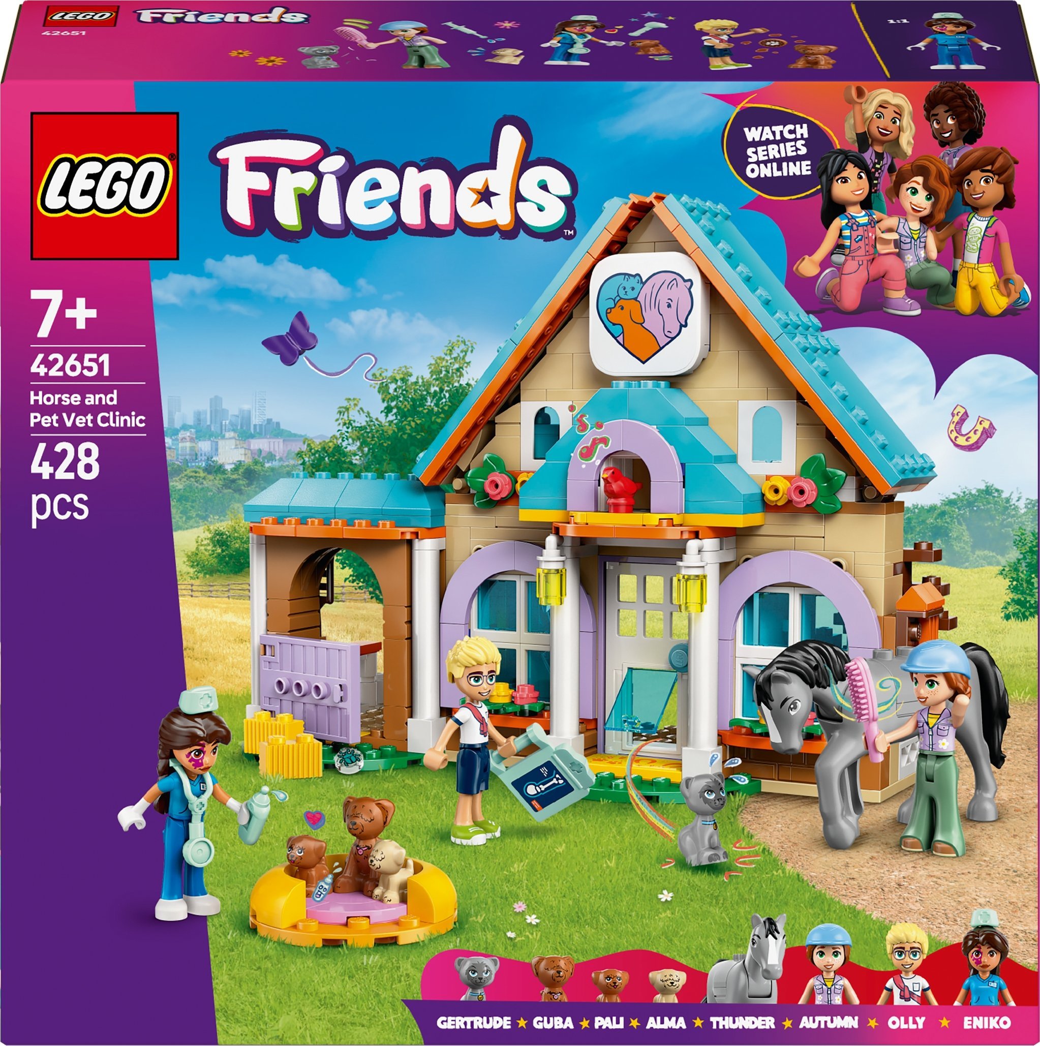 Stavebnice LEGO 42651 Friends Veterinární praxe pro koně a domácí mazlíčky