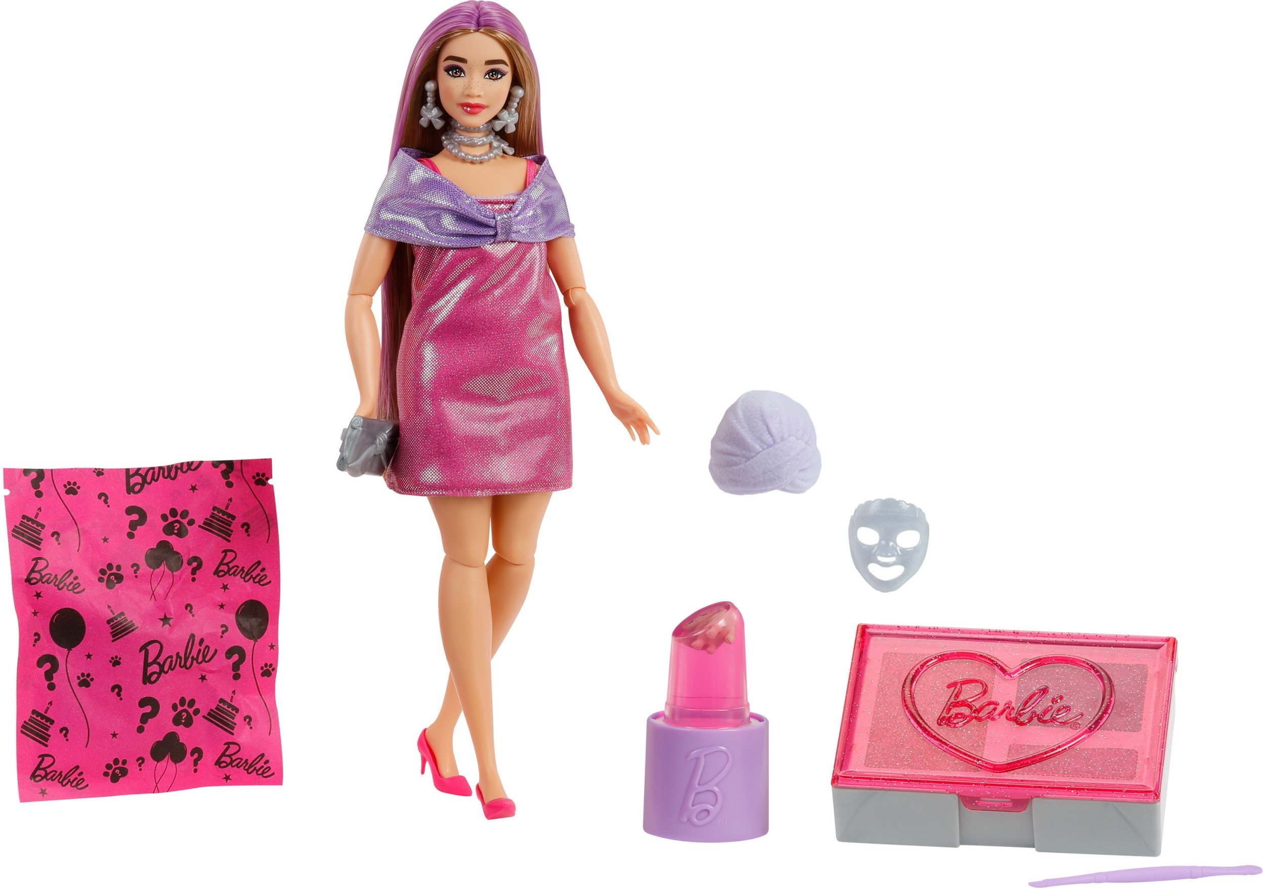 Mattel BARBIE PÁRTY UNBOXED REVEAL rinkinys - Curvy (JFY67)