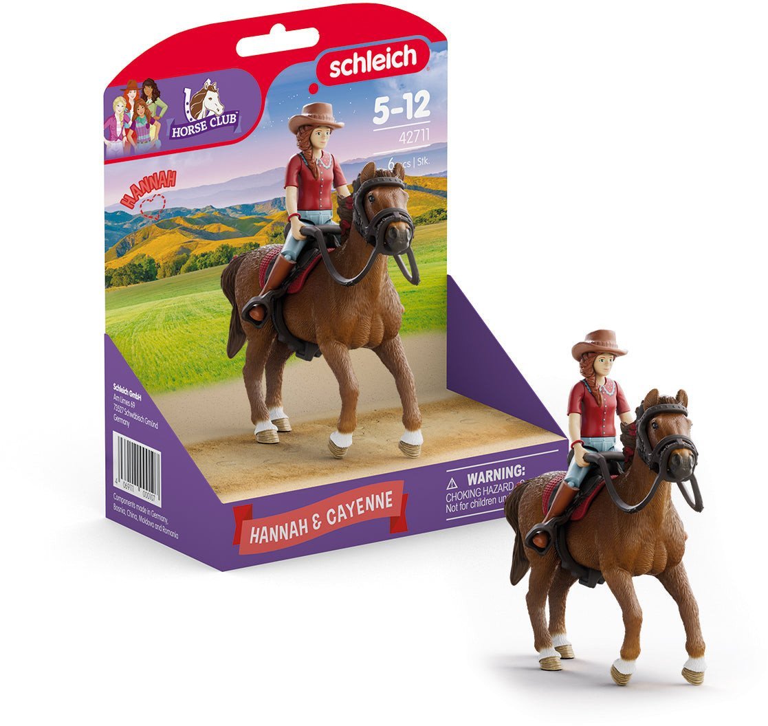 Schleich Horse Club Hannah & Cayenne, figurka na hraní