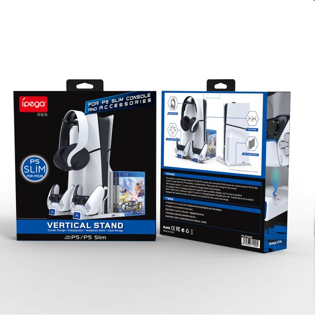 IPEGA PlayStation 5 Slim, Dualsense, Pulse 3D dock