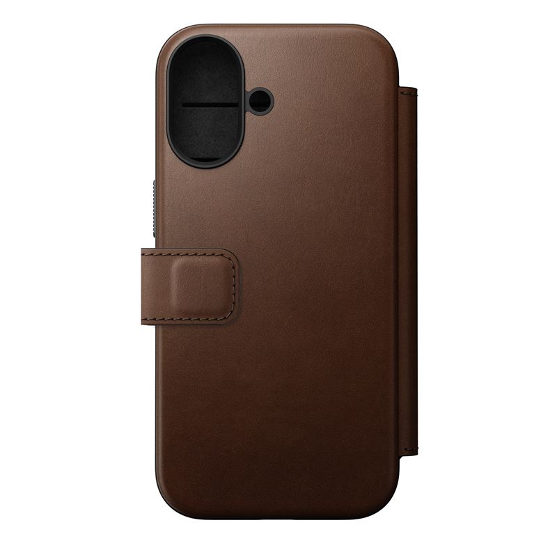 NOMAD pouzdro Modern Leather Folio Magsafe pro iPhone 17 - Brown