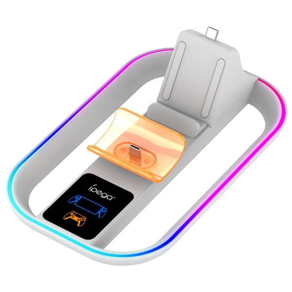 IPEGA P5P11 Charger Dock s RGB 2v1 pro Playstation Portal Remote Player a PS5 Ovladač White