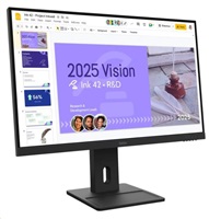 Lenovo ThinkVision E27Q-40 - LED monitor - 27  - 2560 x 1440 QHD @ 100 Hz - IPS - 350 cd/m? - 1500:1 - 4 ms - 2xHDMI, DisplayPort - reproduktory - havraní čerň