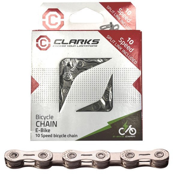 Clarks Řetěz na kolo C12E, 12 rychlostí, 138 článků, poniklovaný, pro elektrokola, stříbrný (NOVINKA 2025)