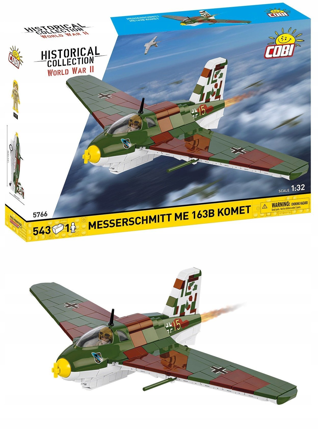 Cobi Klocki Stavebnice Messerschmitt Me 163B Komet, 543 dílků