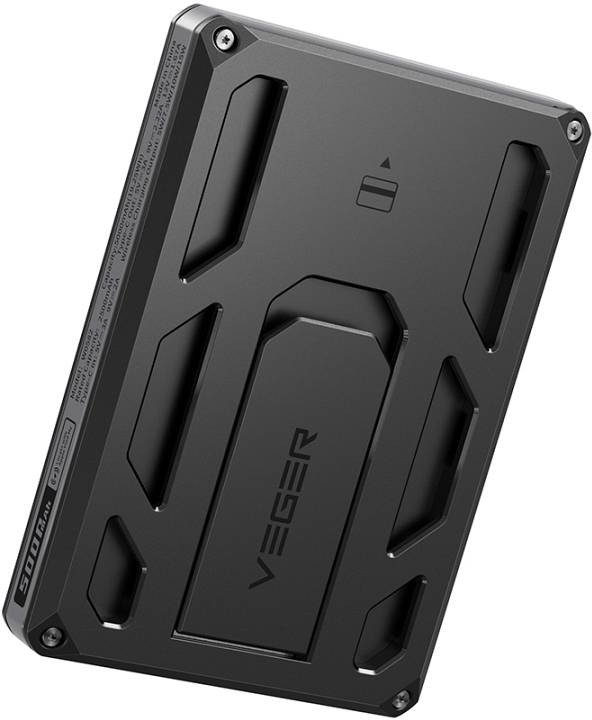 Veger powerbanka 5000 mAh MFi PD 20W s trackerem peněženky W0582 černá