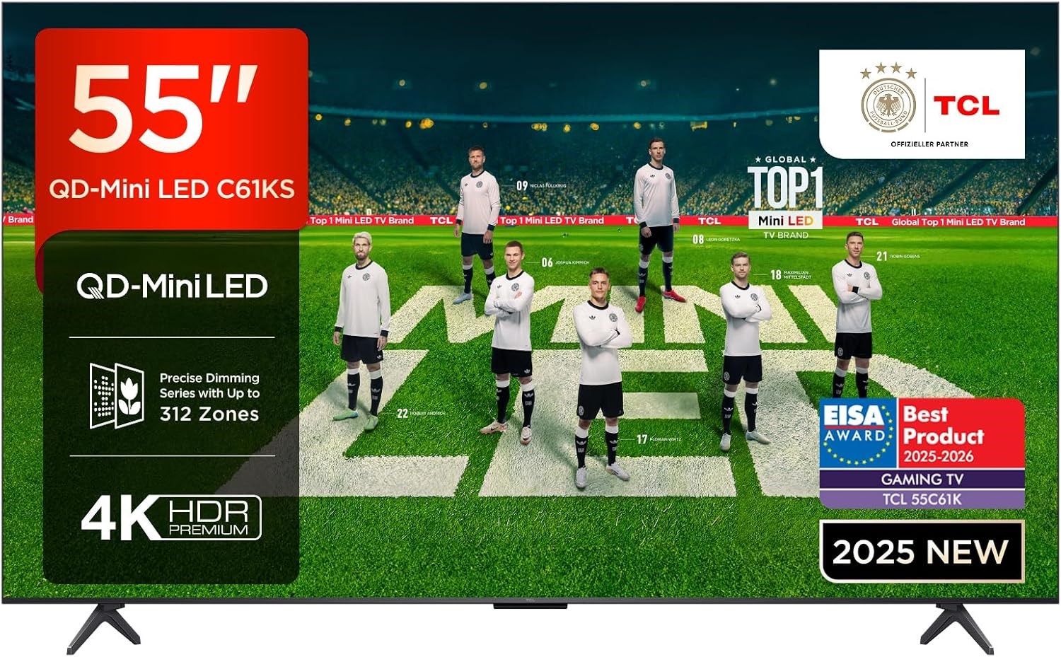 TCL C61KS 55C61KS televizor 139,7 cm (55 ) 4K Ultra HD Smart TV Wi-Fi Černá