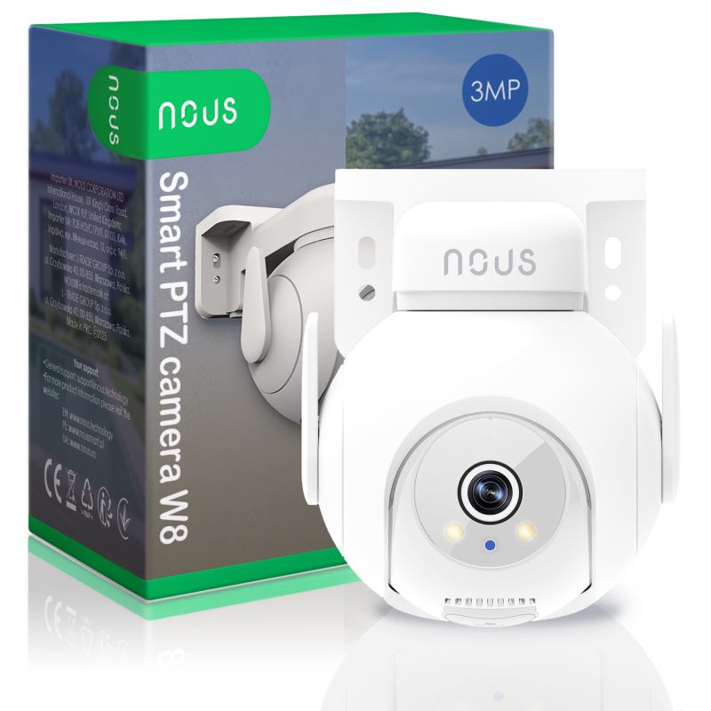NOUS W8, SMART WiFi PTZ 2K, IP Ven Kamera