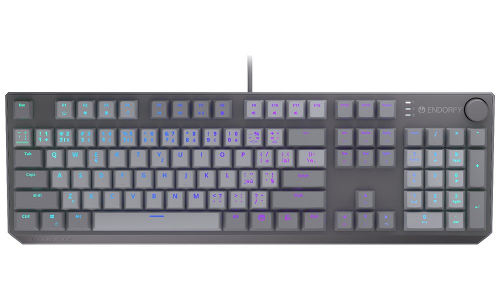 Endorfy mechanická klávesnice Thock V2 / drátová / ARGB /  red sw. / USB / num. kl. / CZ/SK layout
