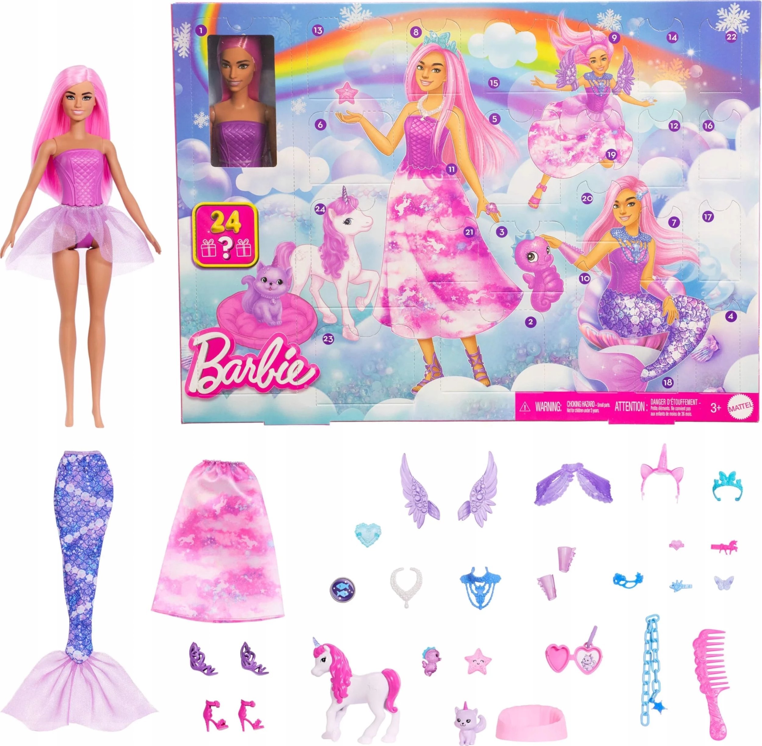 Mattel Adventní kalendář Barbie 2025