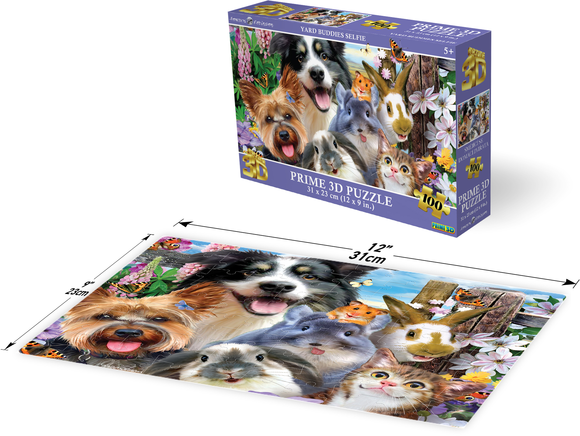 PRIME 3D PUZZLE - Selfie kamarádi ze dvora 100 dílků