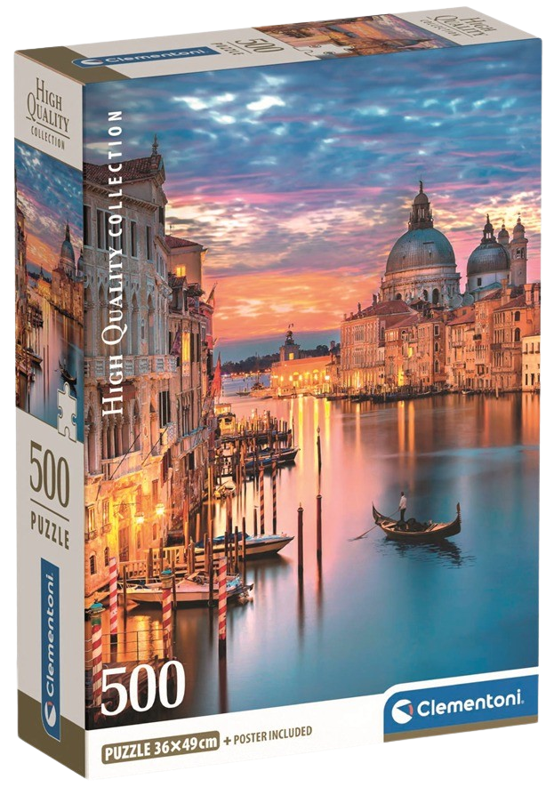 Clementoni - Puzzle 500 Osvětlené Benátky