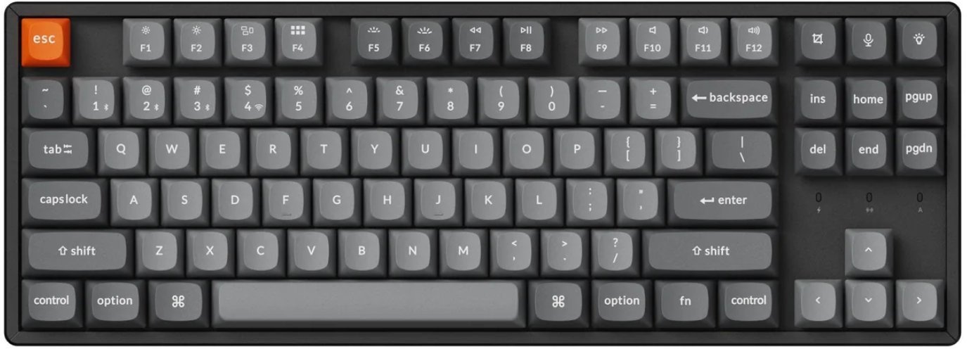 Bezdrátová klávesnice Keychron K8 Max RGB Brown Switch (černá) [K8M-J3].