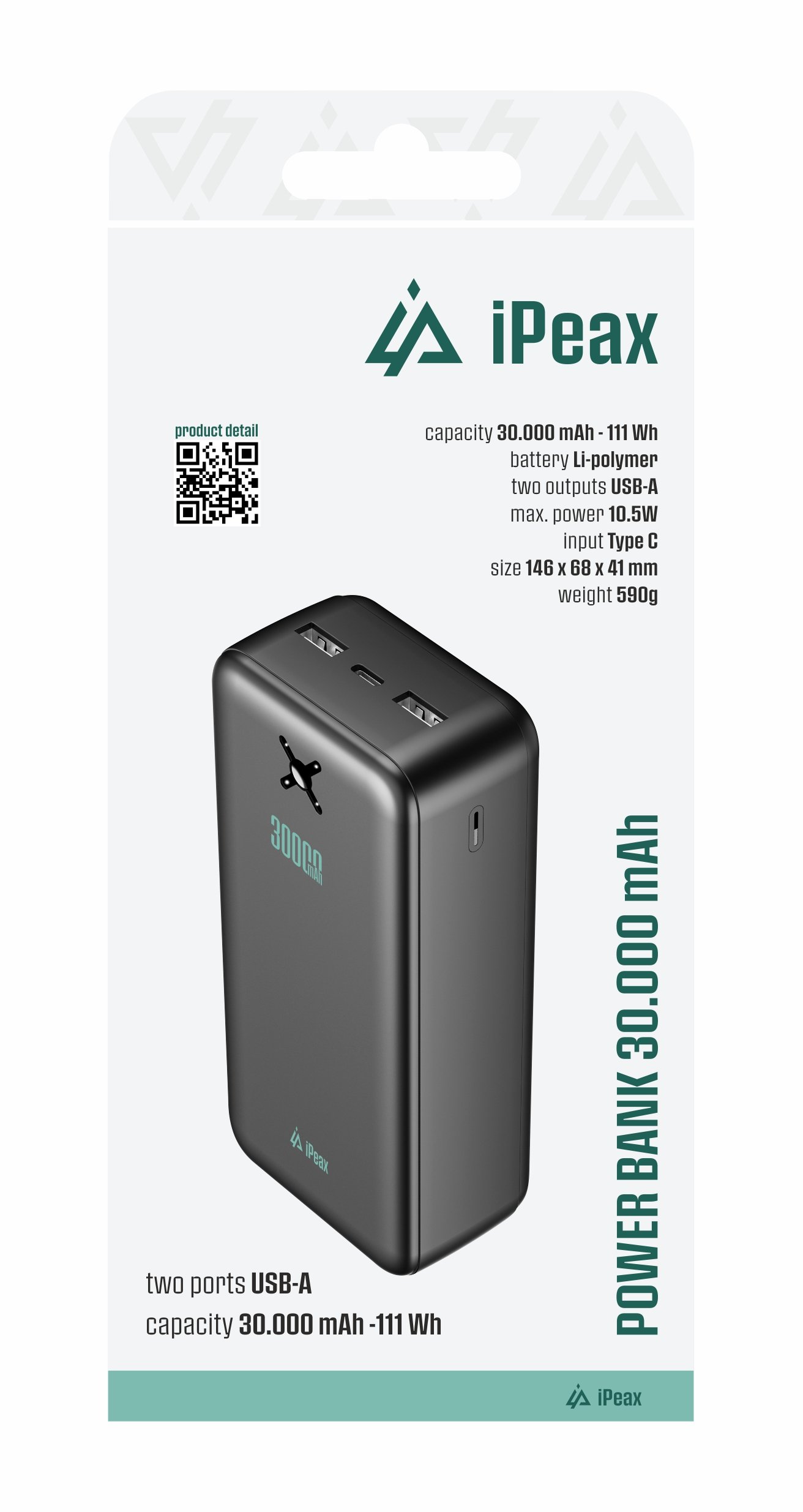 PowerBank iPEAX 90010120 30000mAh