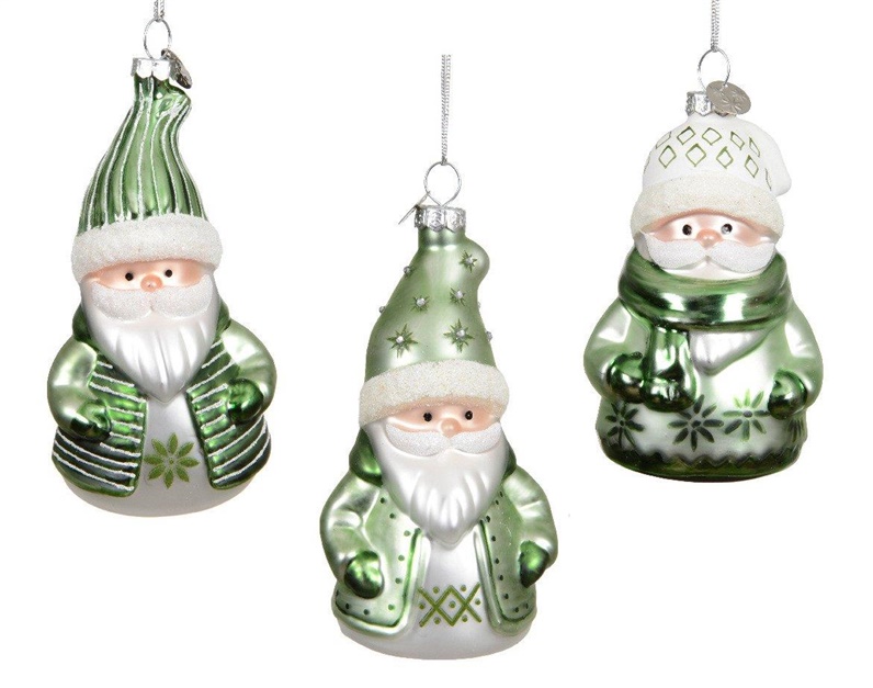 Vánoční hračka Santa Claus, 11 cm, sklo