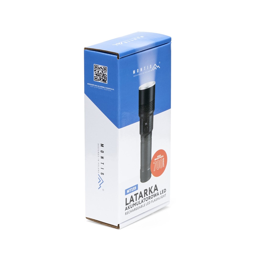 Montis Taktyczna ręczna latarka akumulatorowa LED MT159 Černá Ruční svítilna