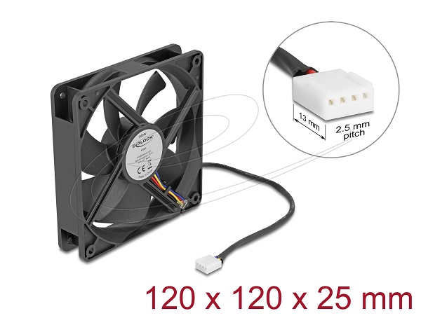 Axial Fan 24 V DC 120 x 120 x 25 mm bla, Axial Fan 24 V DC 120 x 120 x 25 mm bla