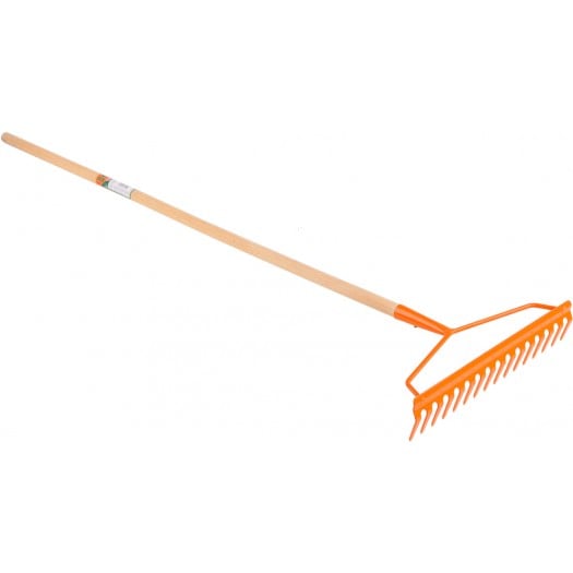 Flo 16hroté kovové hrábě 130 cm s rámem (35759)