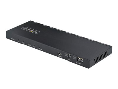 StarTech.com 4-Port HDMI Splitter, 4K 60Hz HDMI 2.0 Video, 1 In 4 Out HDMI Splitter, 4K HDMI Splitter w/Built-in Scaler, 3.5mm/Optical Audio Port, Durable Metal Housing, HDR/HDCP - 1x4 HDMI Display/Ou