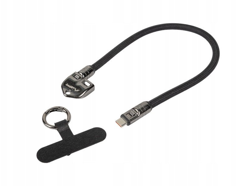 Lanberg Kabel USB-C M/M na krk/klíčenku 0,3 m 240 W černý