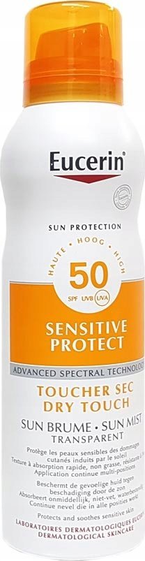 Alkotest EUCERIN Sensitive Protect Transparent Mist opalovací krém SPF50 200ml