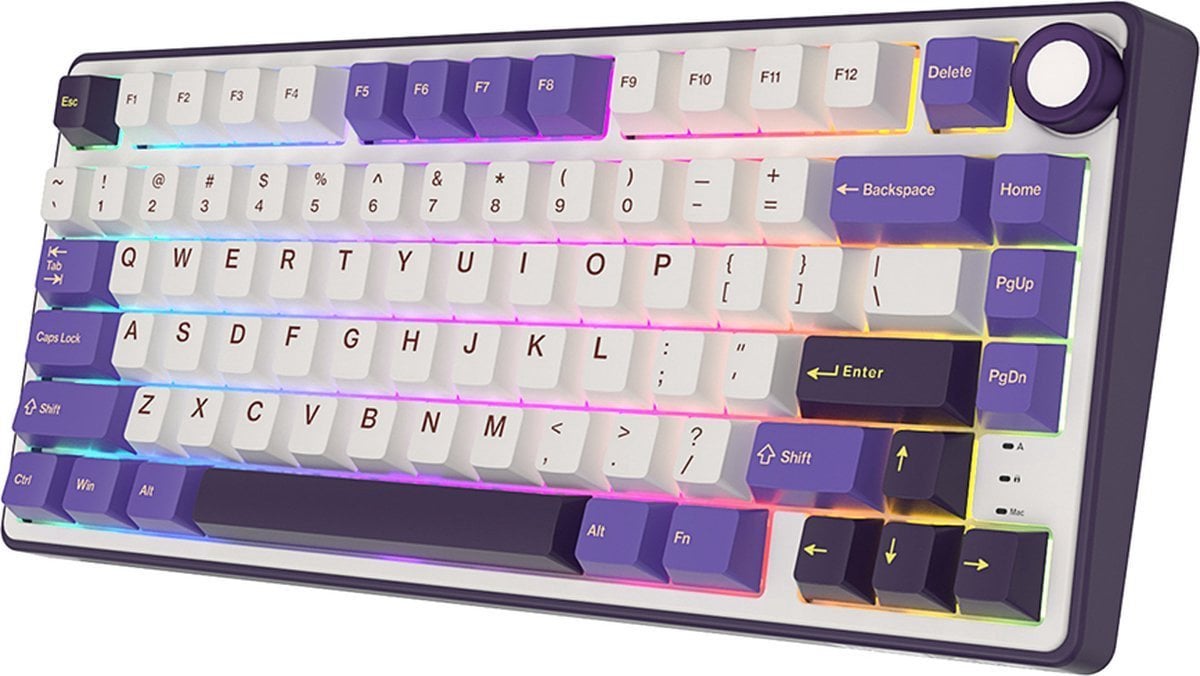 Royal Kludge Herní klávesnice R75 Blackberry Mousse s hnědými spínači