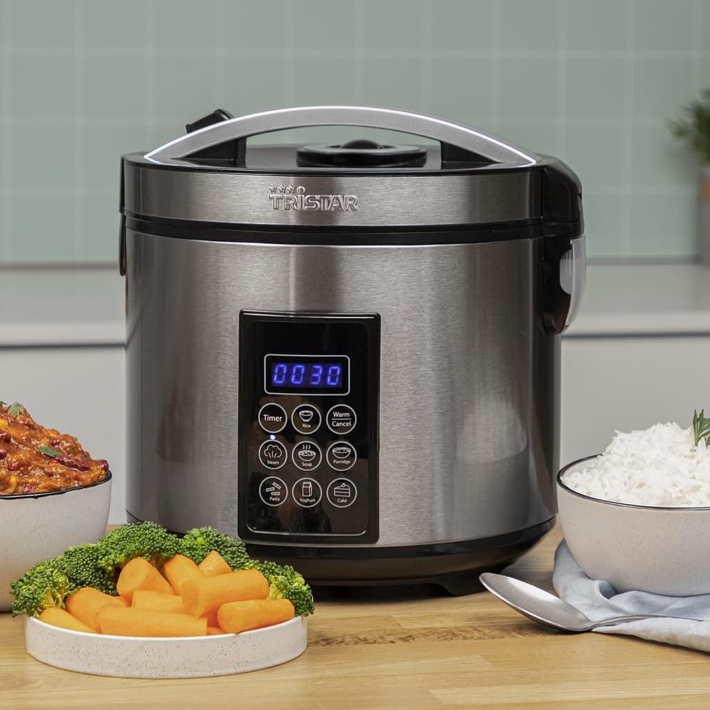 Tristar Digitální rýžovar s pařákem RK-6138, 900 W, 2,2 l, stříbrná!
