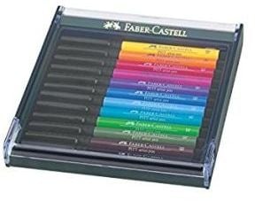 Faber-Castell Sada štětců Pitt Artist Pen, 12 základních barev Faber-Castell (267421 FC)