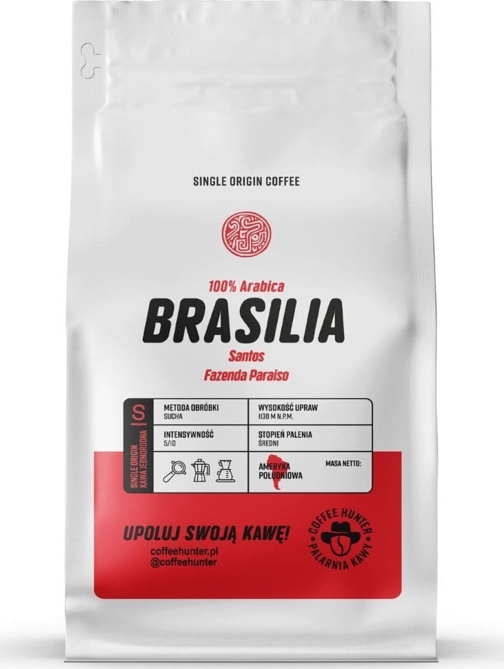Coffee Hunter Brasilia Santos Fazenda Paraiso zrnková káva 1 kg