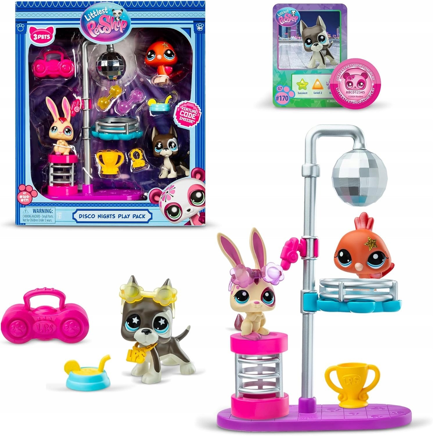 Tm Toys Sada 3 figurek Littlest Pet Shop G7 S3 Disco