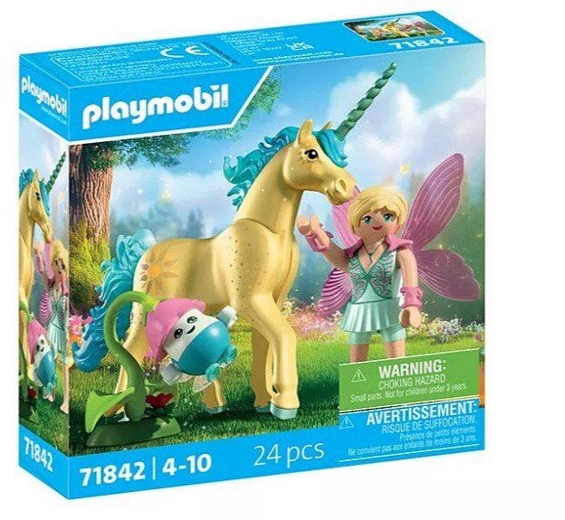 Playmobil Zestaw z figurkami Princess Magic 71842 Jednorożec do kolekcjonowania Sunshine Blossom z wróżką
