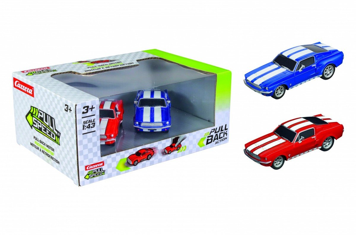Carrera Vozidla pro tahání a rychlost Ford Mustang 67 - sada dvou kusů
