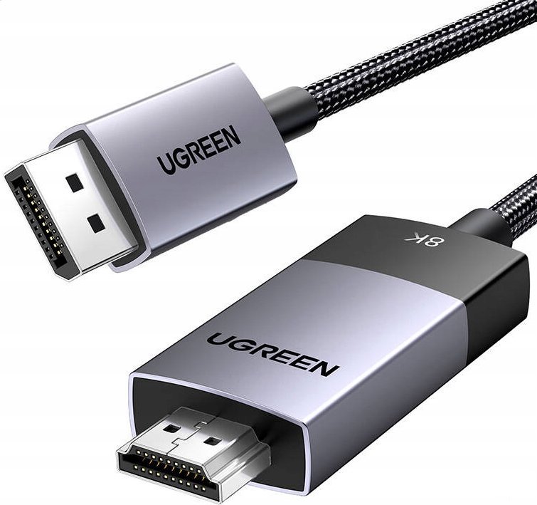 Ugreen Kabel DisplayPort na HDMI Kabel Ugreen DP115, 8k 60Hz, 1m (černý)