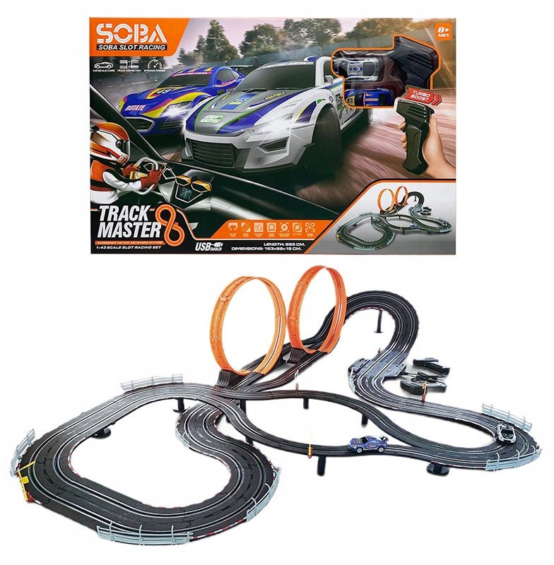 Madej USB autodráha 2 smyčky 865 cm 011406 79380