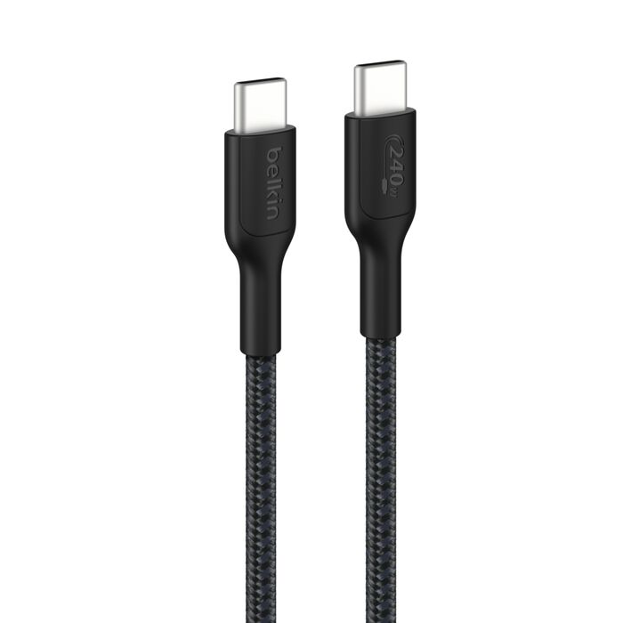 Belkin Kabel USB-C/USB-C 240W 1 m opletený, černý CAB025hq1MBK